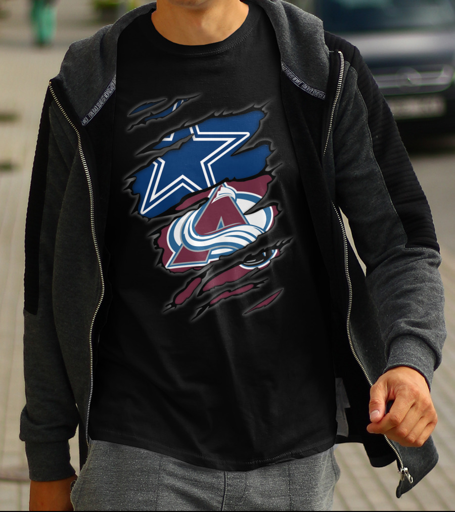 Dallas Cowboys Colorado Avalanche Crossover T-Shirt