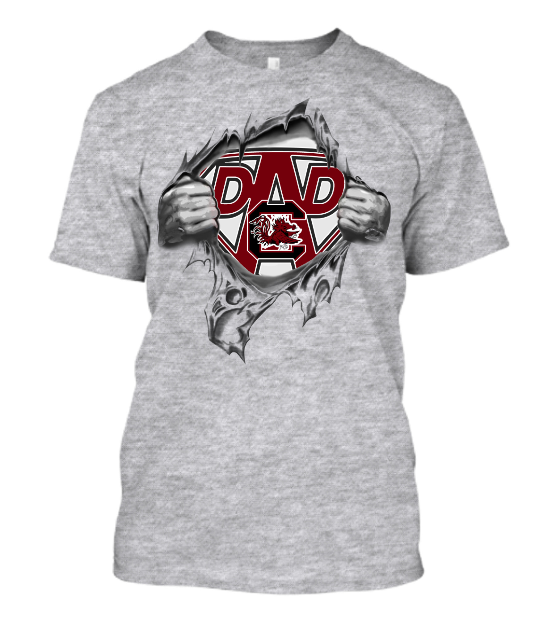 University Of South Carolina Gamecocks Dad Superhero T-Shirt