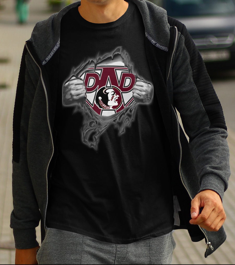 Seminoles Super Dad Florida State Logo Superman T-Shirt