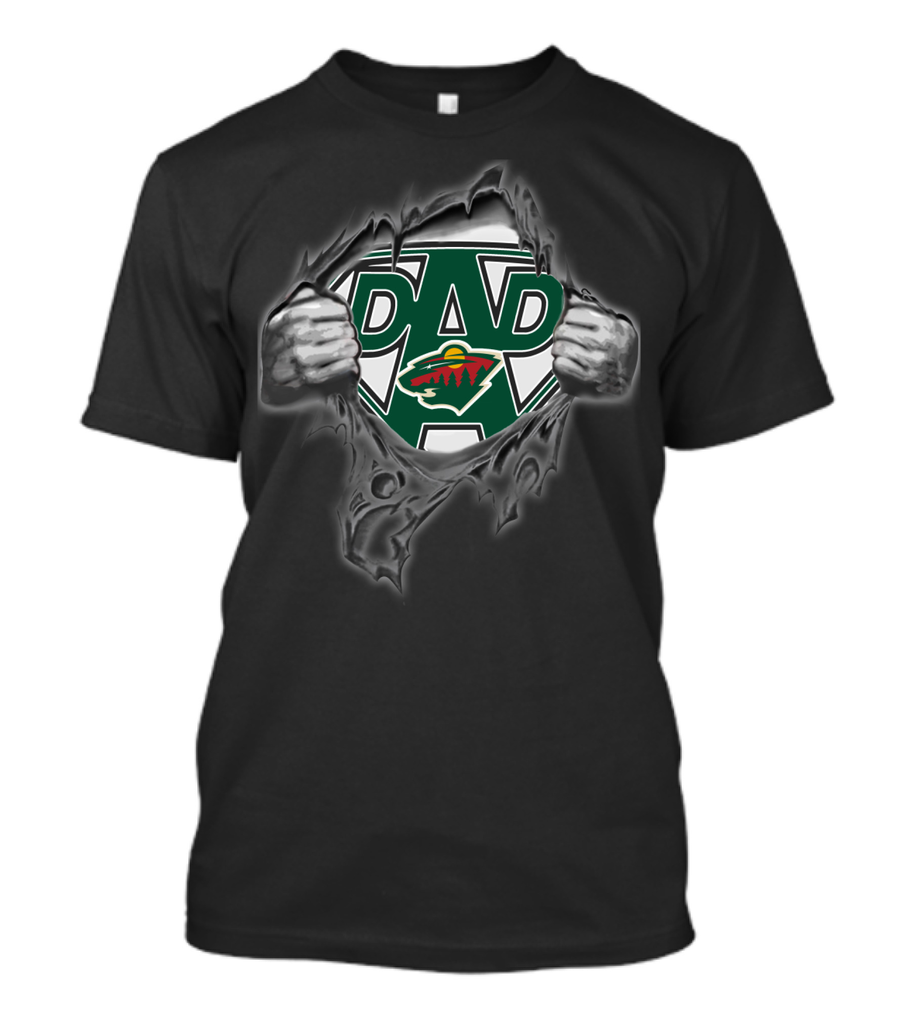 Minnesota Wild Super Dad Logo Burst T-Shirt