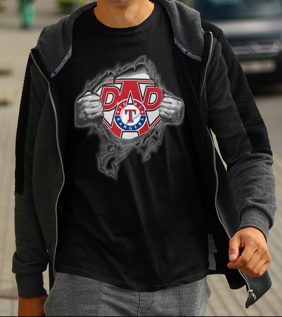 Texas Rangers Dad Superhero T-Shirt