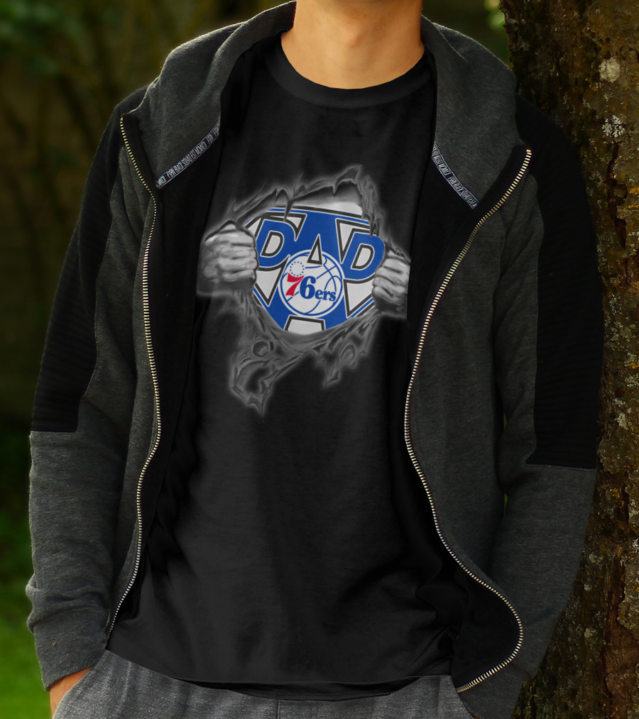 Philadelphia 76ers Super Dad Fan T-Shirt