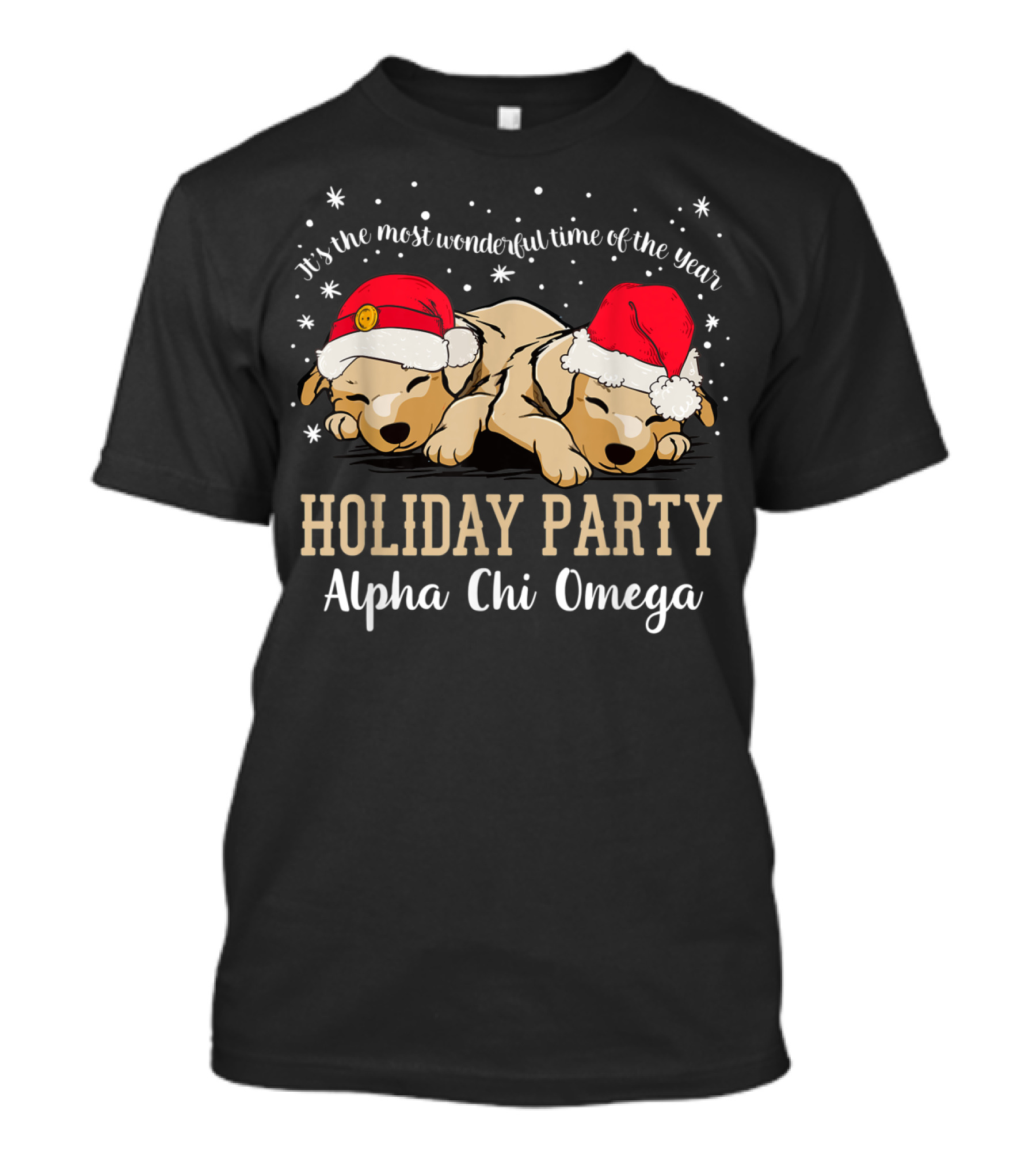 Alpha Chi Omega Holiday Party It's The Most Wonderful Time Of The Year T-Shirt