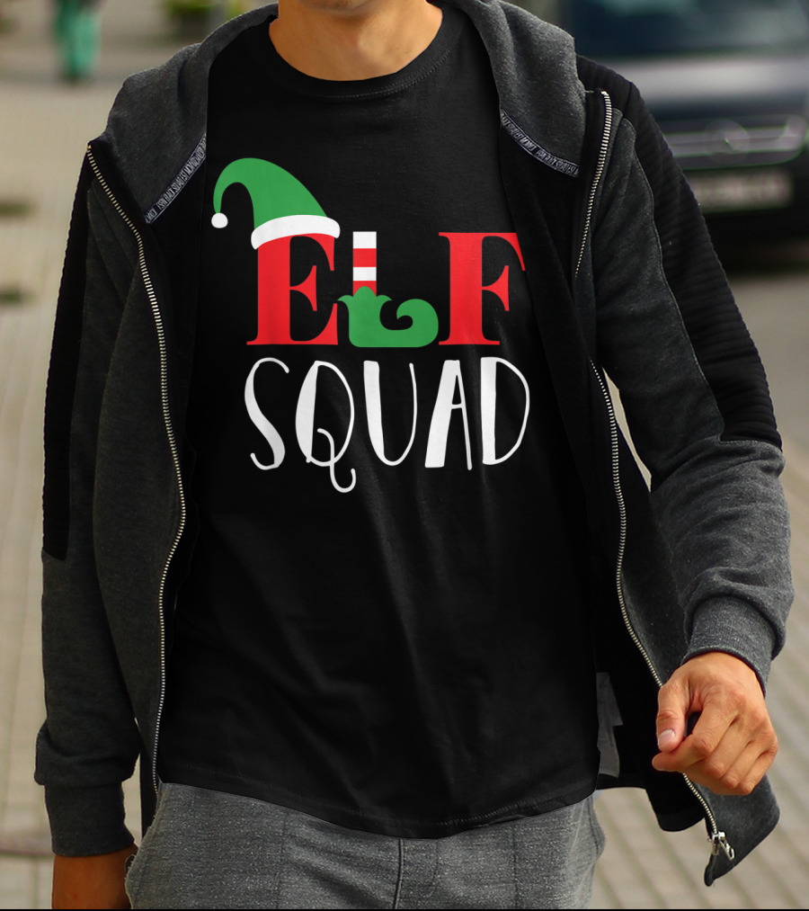 Family Christmas Matching Holiday Elf Squad Group T-Shirt