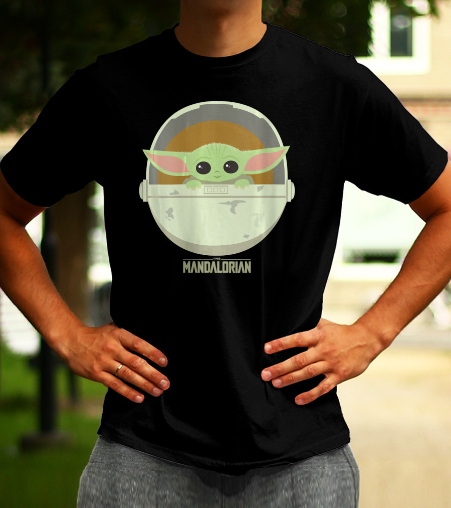Star Wars The Mandalorian The Child Bassinet Helmet T-Shirt