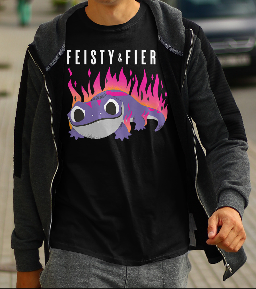 Disney Frozen 2 Bruni Salamander Feisty And Fiery With Flames T-Shirt