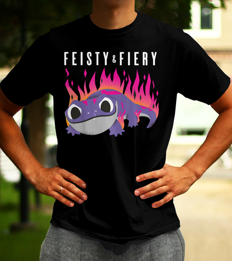 Disney Frozen 2 Bruni Salamander Feisty And Fiery With Flames T-Shirt