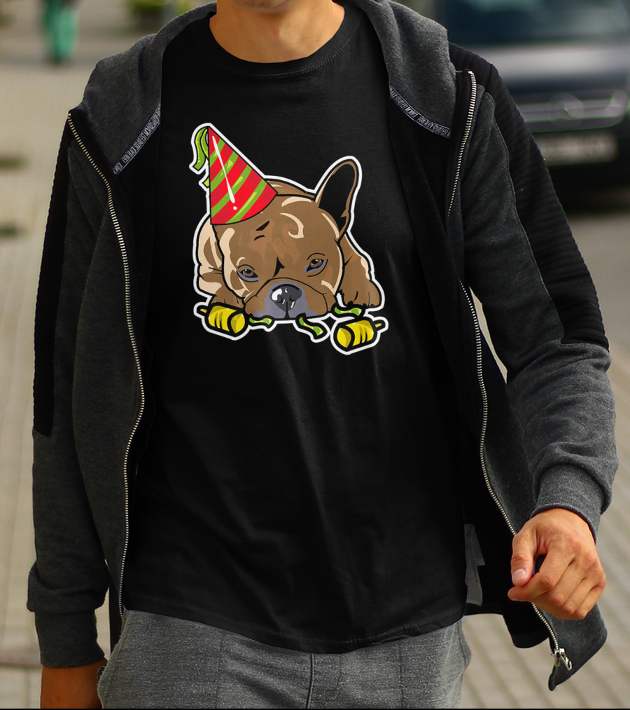Eve French Bulldog Frenchie Happy New Year Party Hat T-Shirt