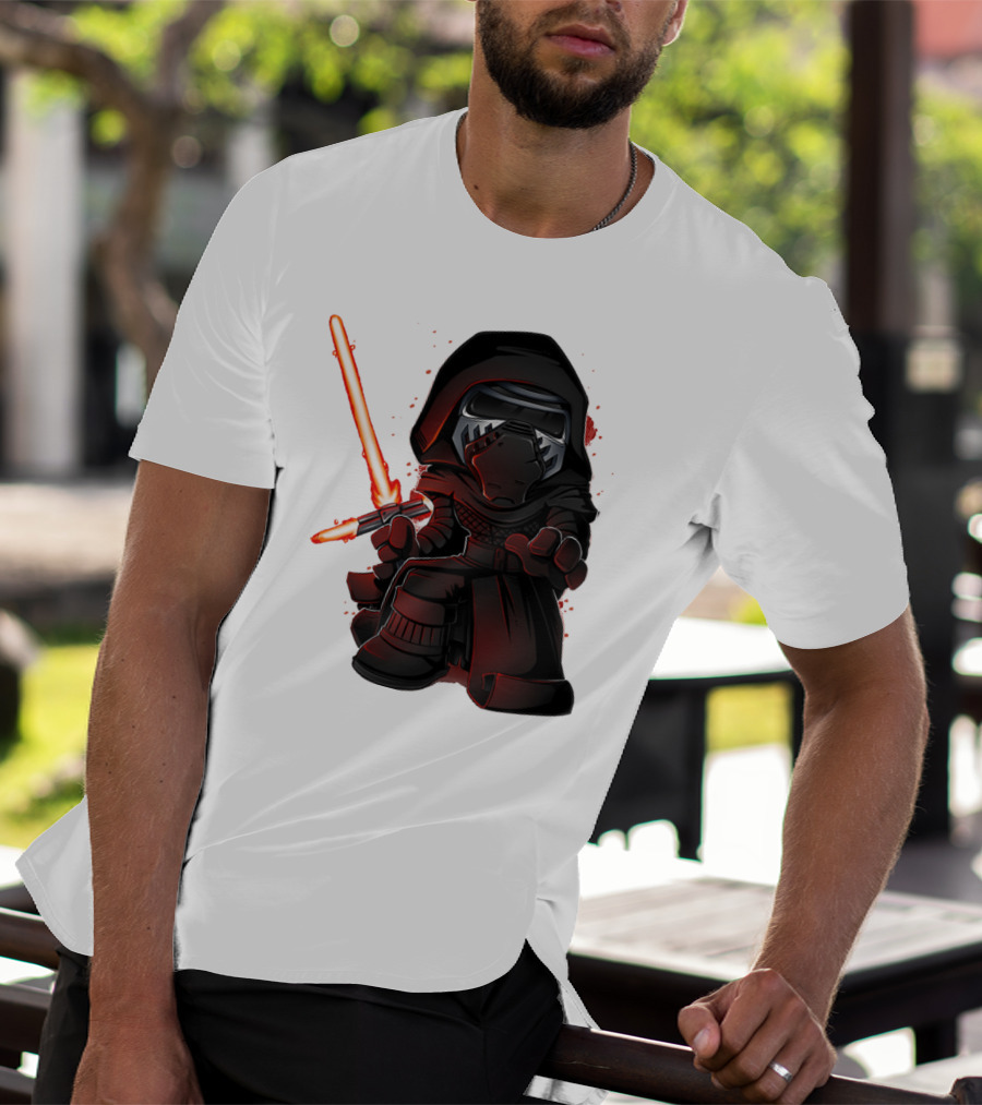 Kylo Ren Chibi With Red Lightsaber T-Shirt