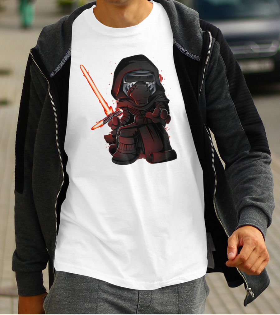 Kylo Ren Chibi With Red Lightsaber T-Shirt