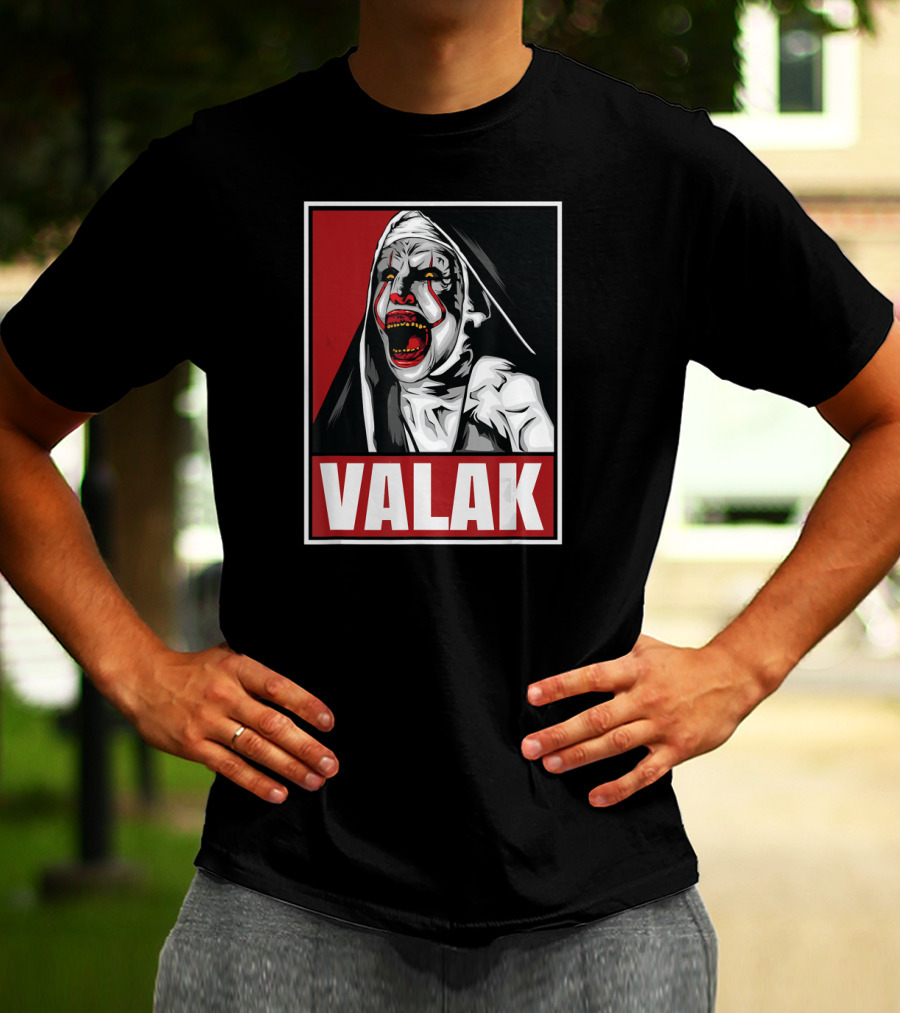 Scary Horror Valak Conjuring Nun Halloween Present T-Shirt