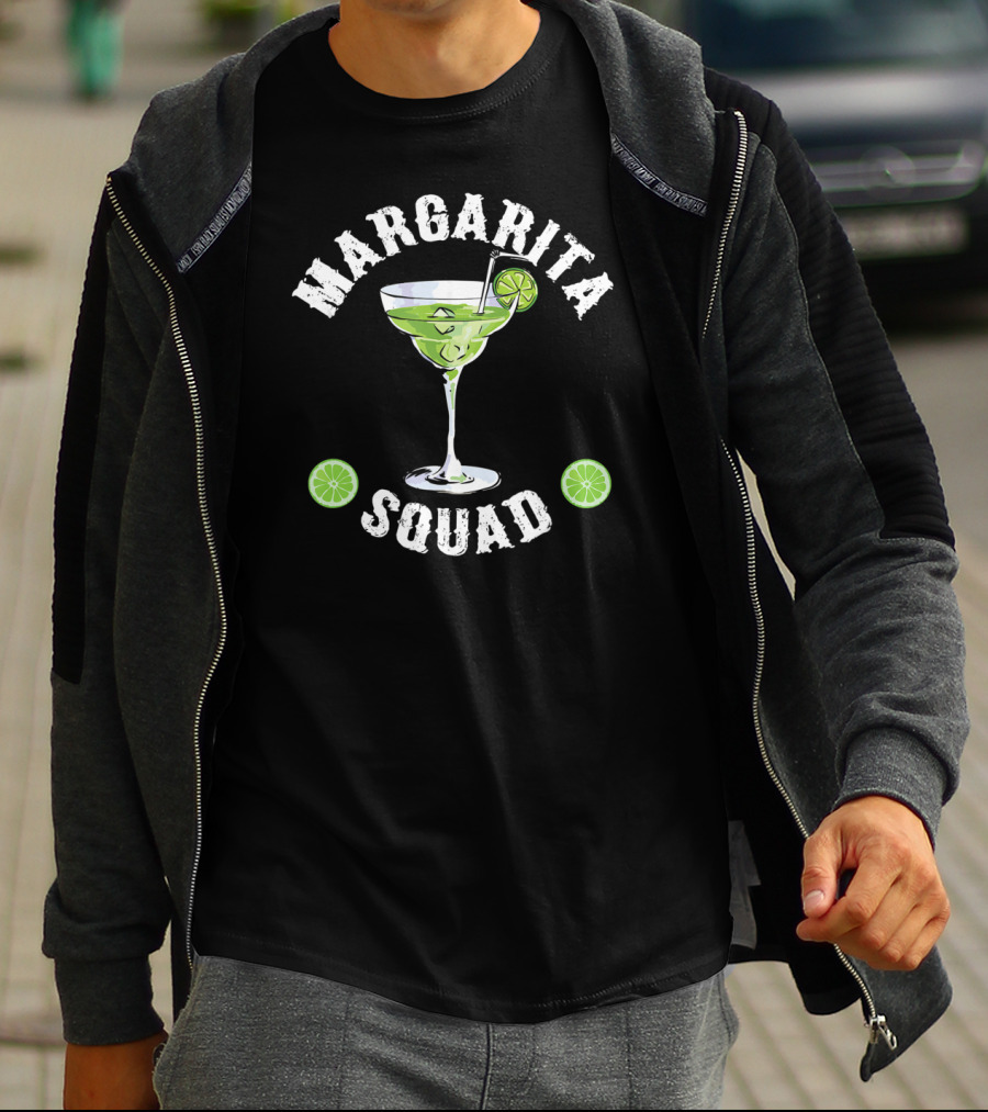 Margarita Squad Lime Drinking Lover Green Cocktail Enthusiast T-Shirt