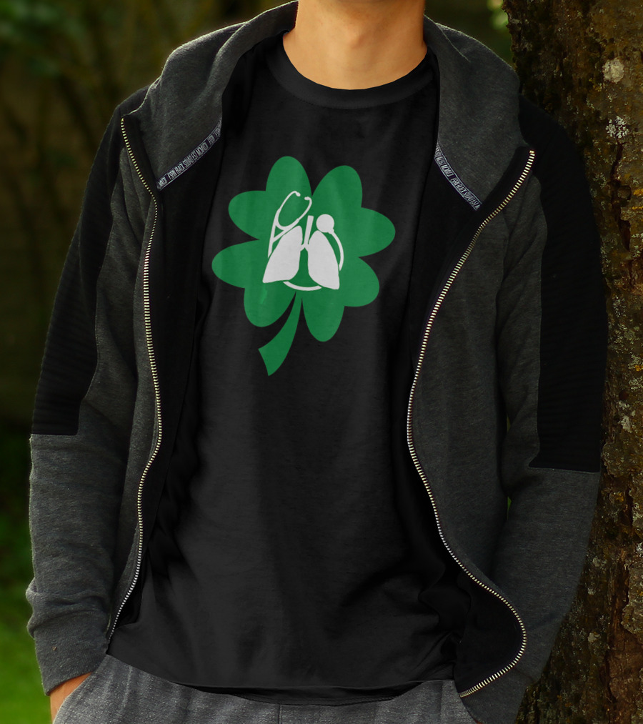 Lucky Clover Lungs And Stethoscope T-Shirt