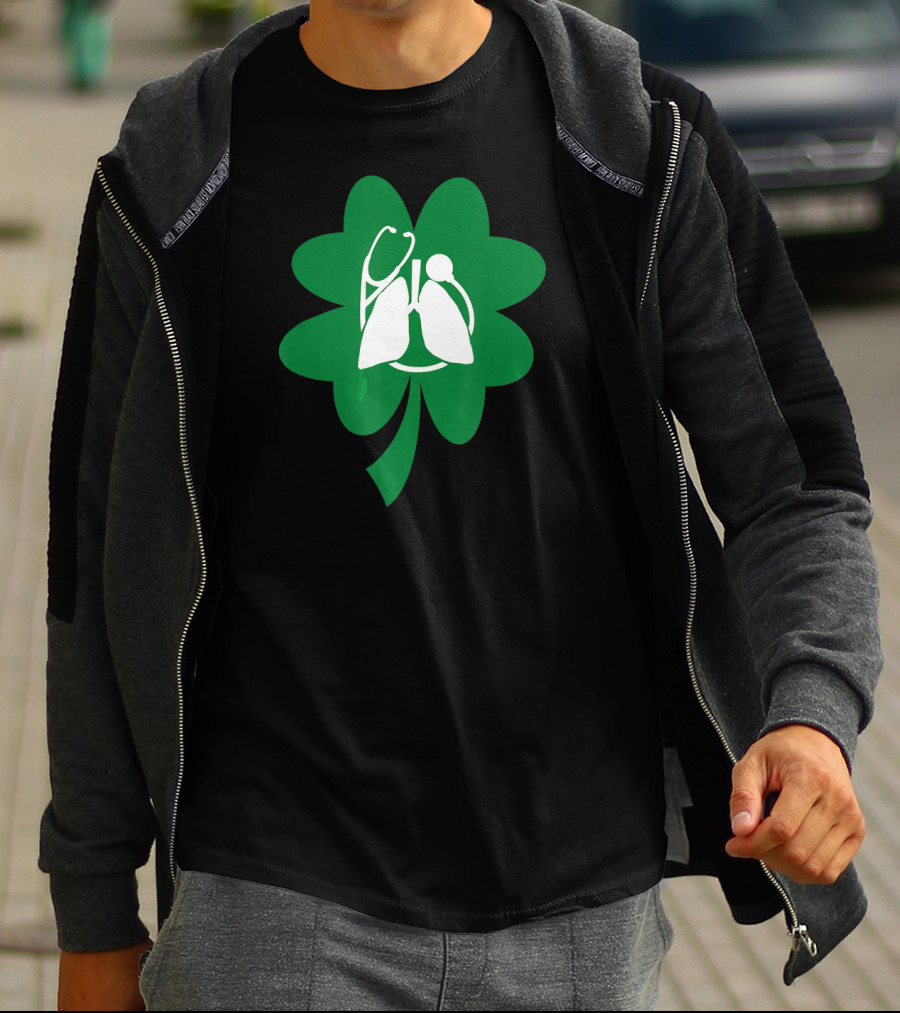 Lucky Clover Lungs And Stethoscope T-Shirt
