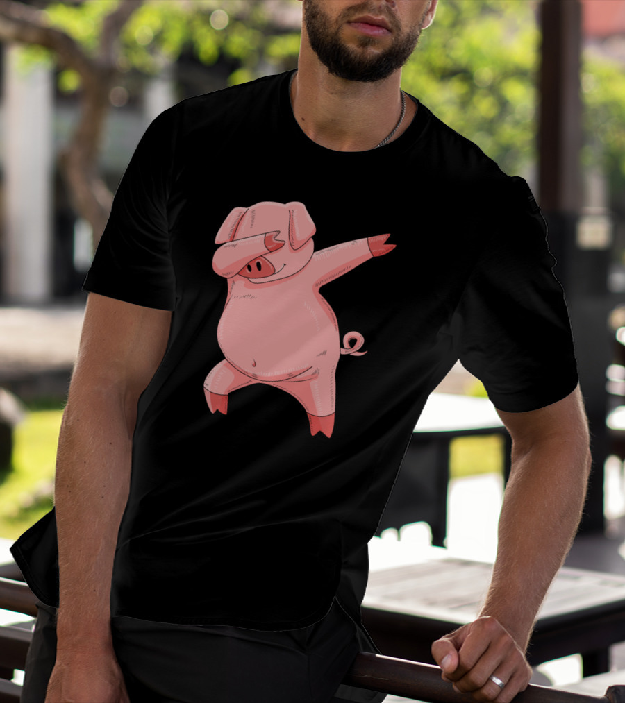 Dabbing Piglet Farmer Pig T-Shirt