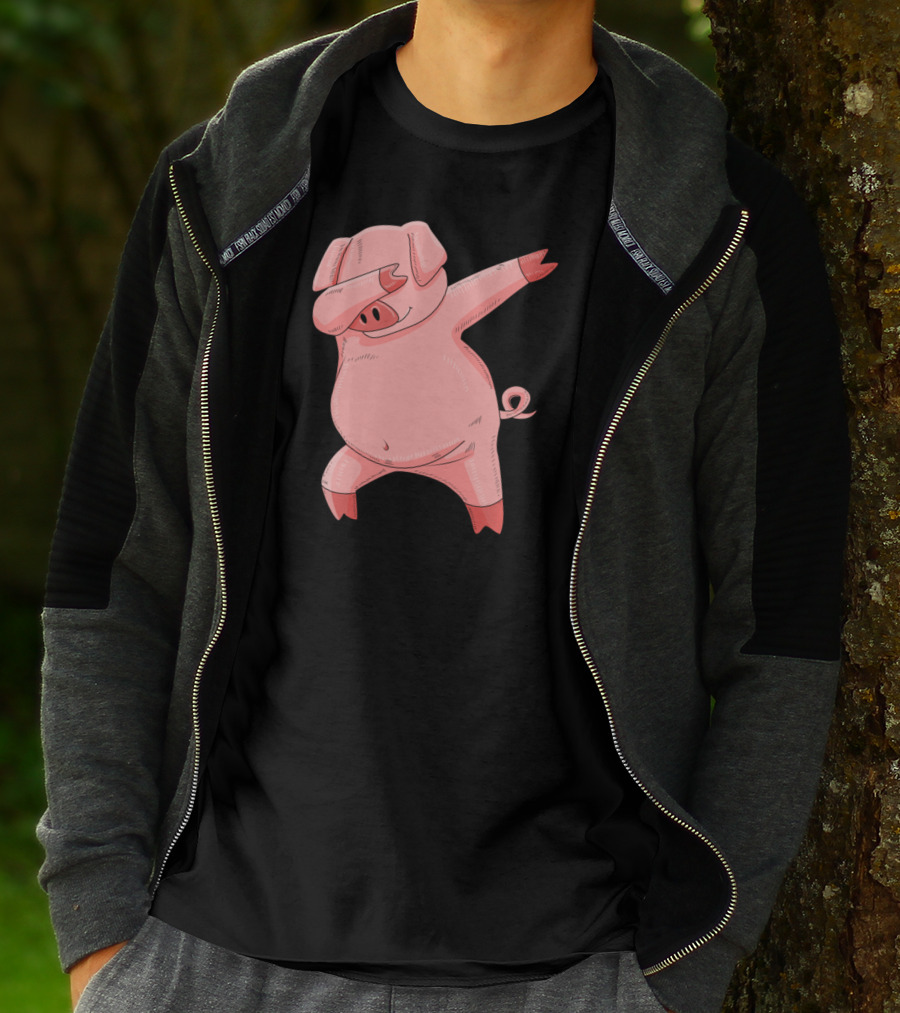 Dabbing Piglet Farmer Pig T-Shirt