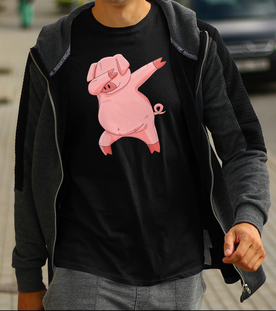 Dabbing Piglet Farmer Pig T-Shirt