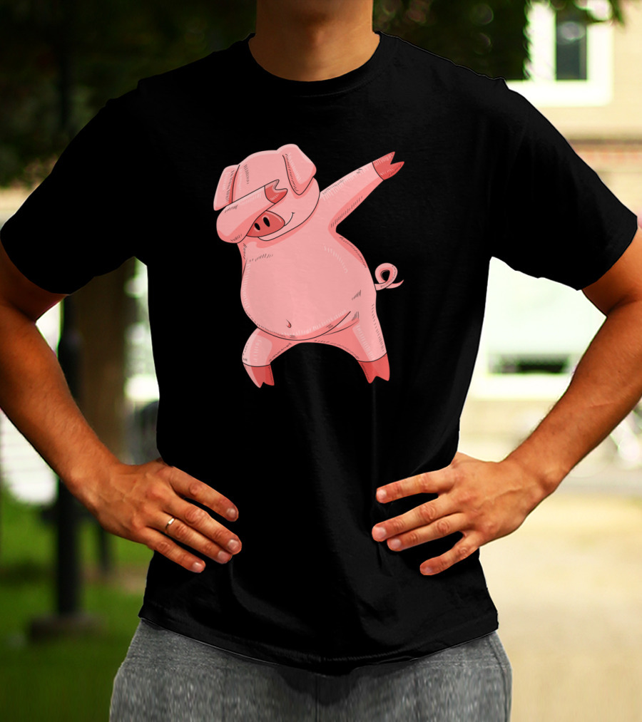 Dabbing Piglet Farmer Pig T-Shirt