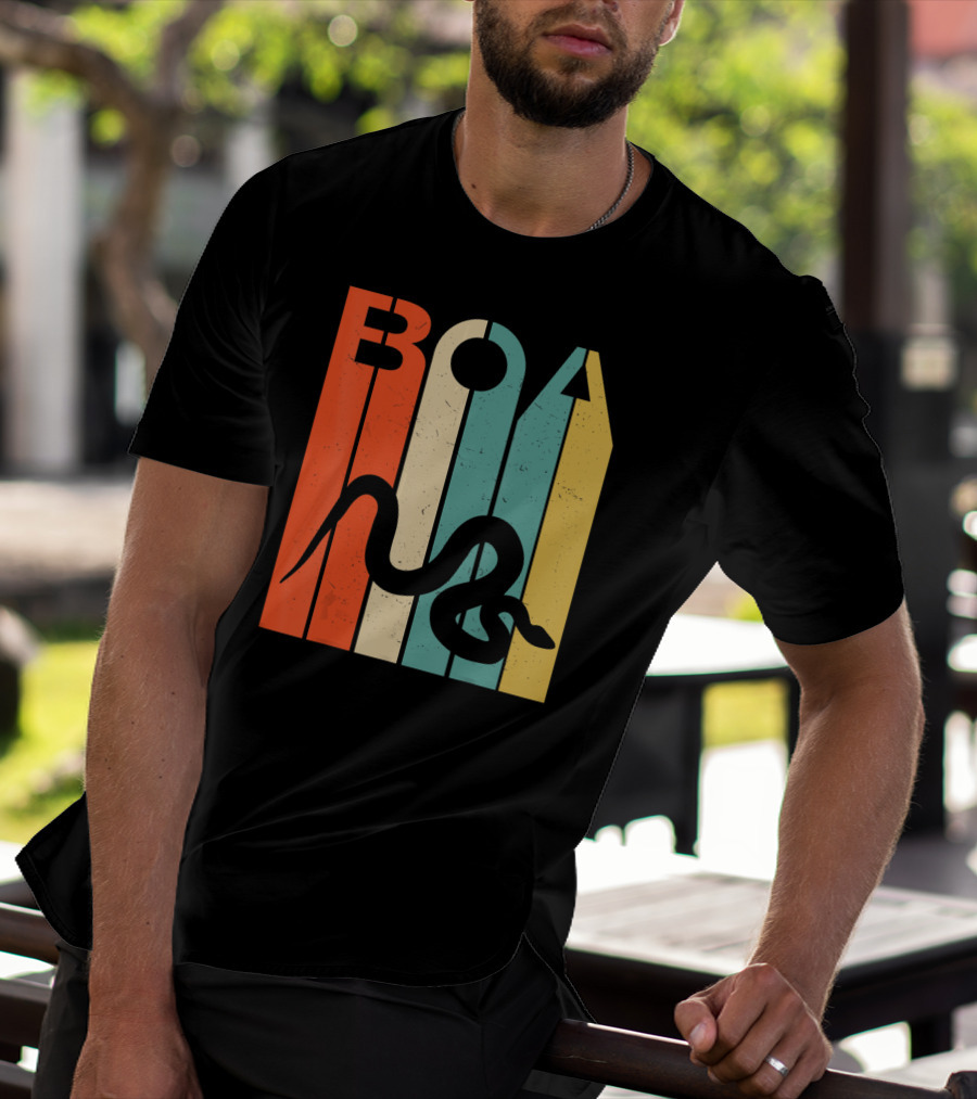 Boa Retro Stripes Vintage Constrictor T-Shirt
