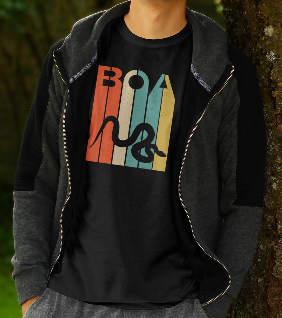 Boa Retro Stripes Vintage Constrictor T-Shirt