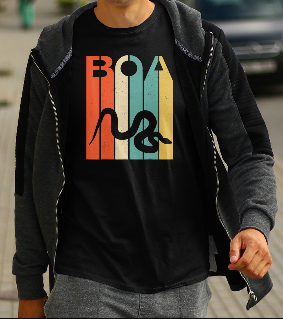 Boa Retro Stripes Vintage Constrictor T-Shirt
