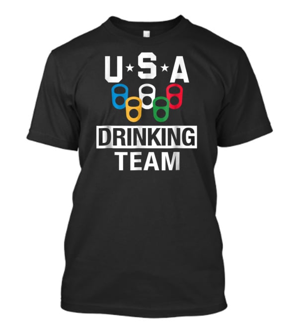 USA Drinking Team Beer Party Rings Can T-Shirt