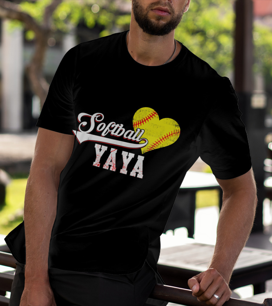 Softball Yaya Heart T-Shirt