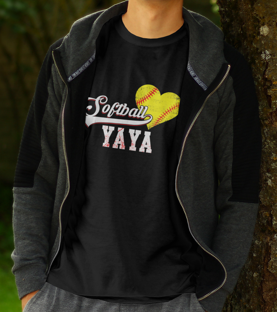 Softball Yaya Heart T-Shirt