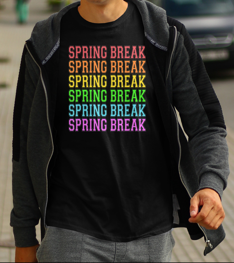 Spring Break Rainbow Teacher Students T-Shirt