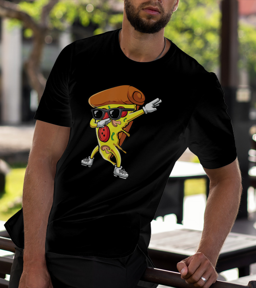 Dabbing Pizza Slice With Sunglasses And Sneakers Italian Food T-Shirt
