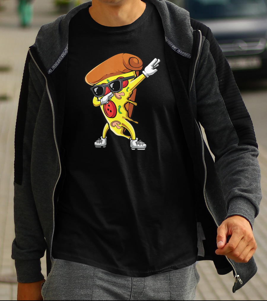 Dabbing Pizza Slice With Sunglasses And Sneakers Italian Food T-Shirt