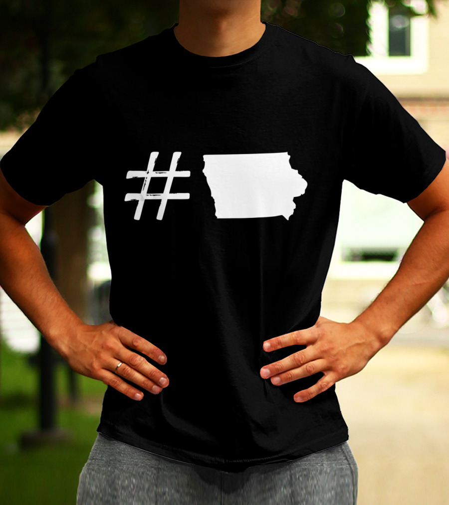 Iowa IA USA Flag Holiday Traveling T-Shirt