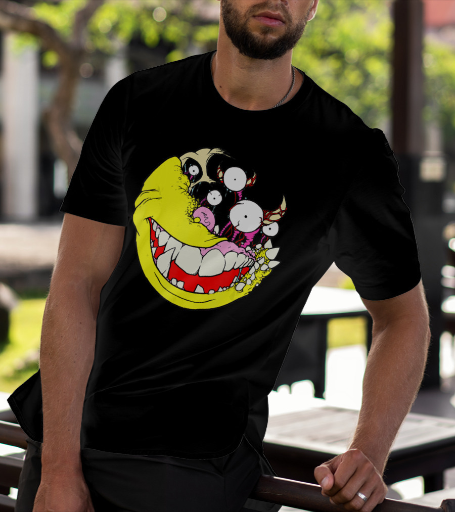 Wouldn't Hurt You To Smile Monster Face With Teeth And Eyes T-Shirt