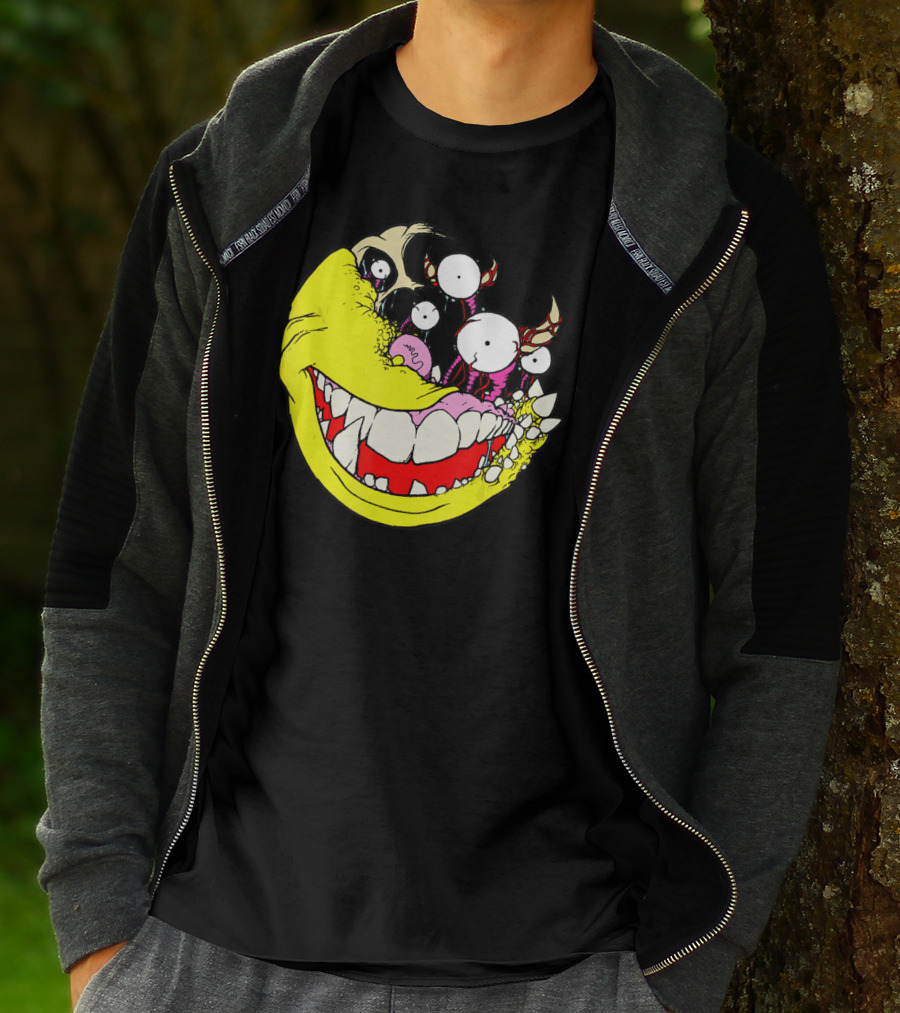Wouldn't Hurt You To Smile Monster Face With Teeth And Eyes T-Shirt