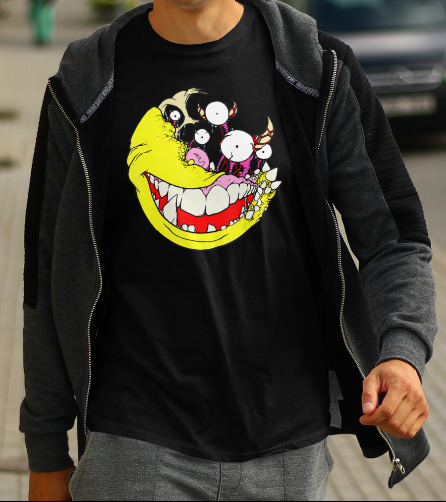 Wouldn't Hurt You To Smile Monster Face With Teeth And Eyes T-Shirt