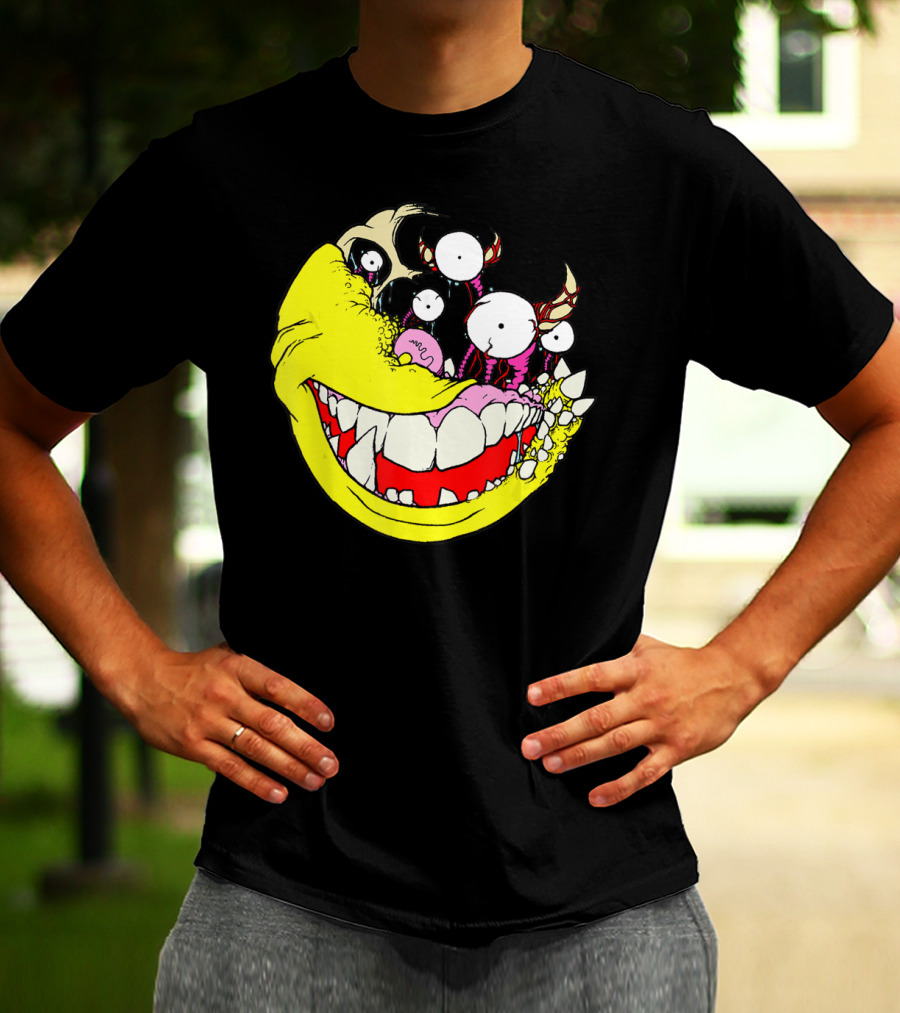 Wouldn't Hurt You To Smile Monster Face With Teeth And Eyes T-Shirt