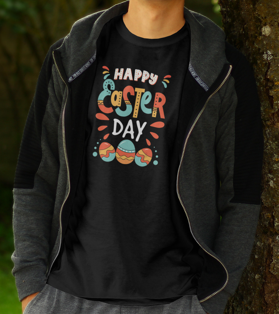 Happy Easter Day Colorful Bunny Egg T-Shirt