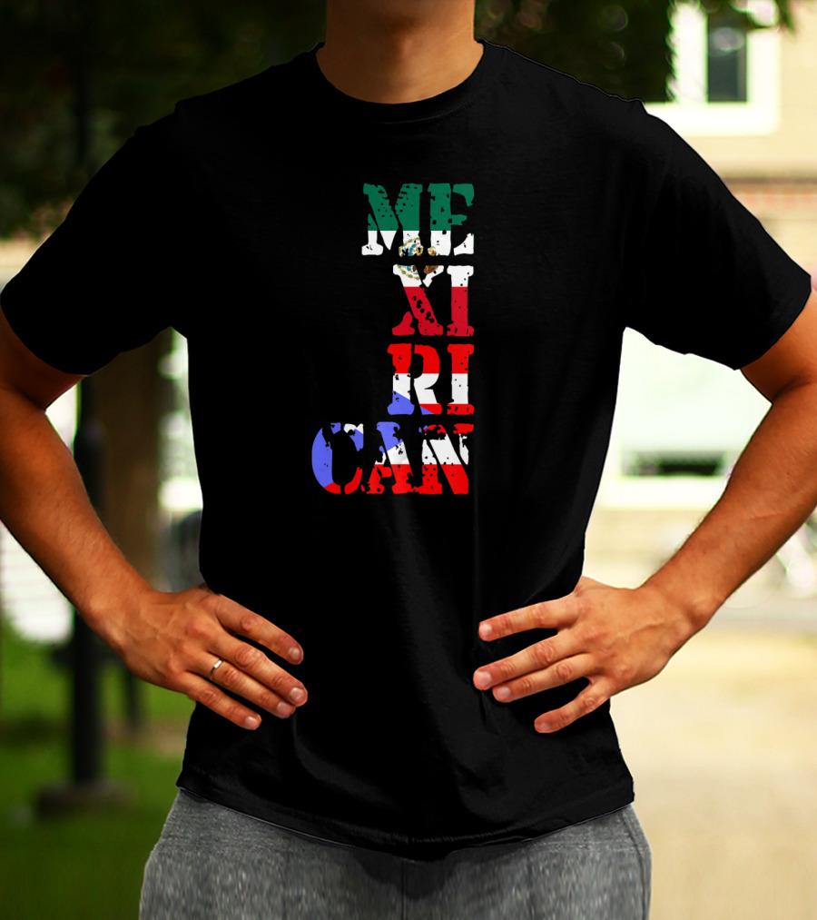 Mexican Puerto Rican Mexirican Flag Colors T-Shirt