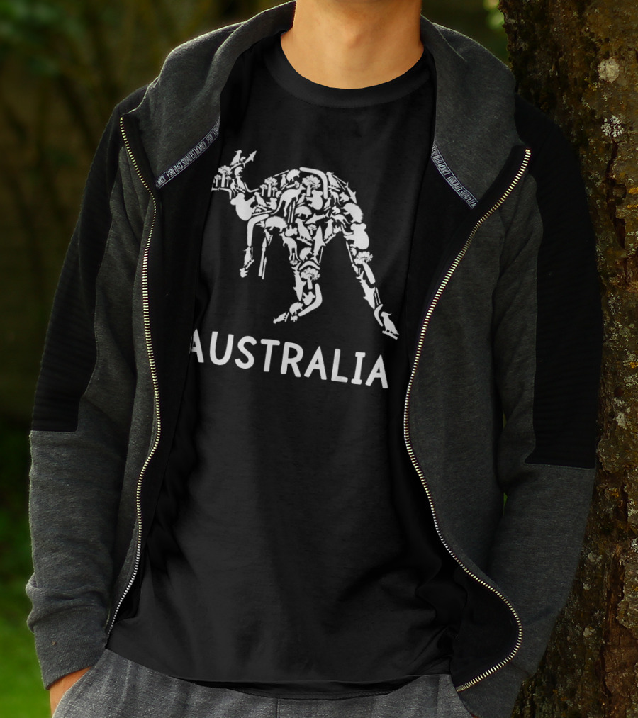 Australia Kangaroo Wildlife Indigenous T-Shirt