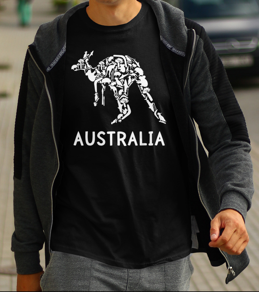 Australia Kangaroo Wildlife Indigenous T-Shirt