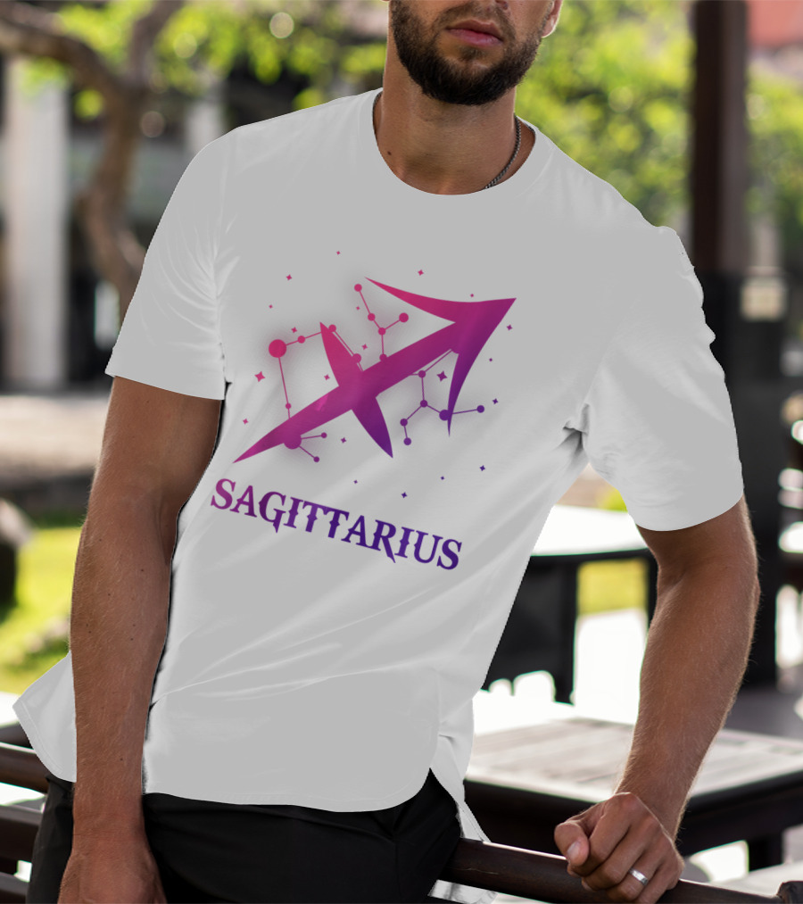 Sagittarius Zodiac Symbol Star Constellation November December Birthday T-Shirt