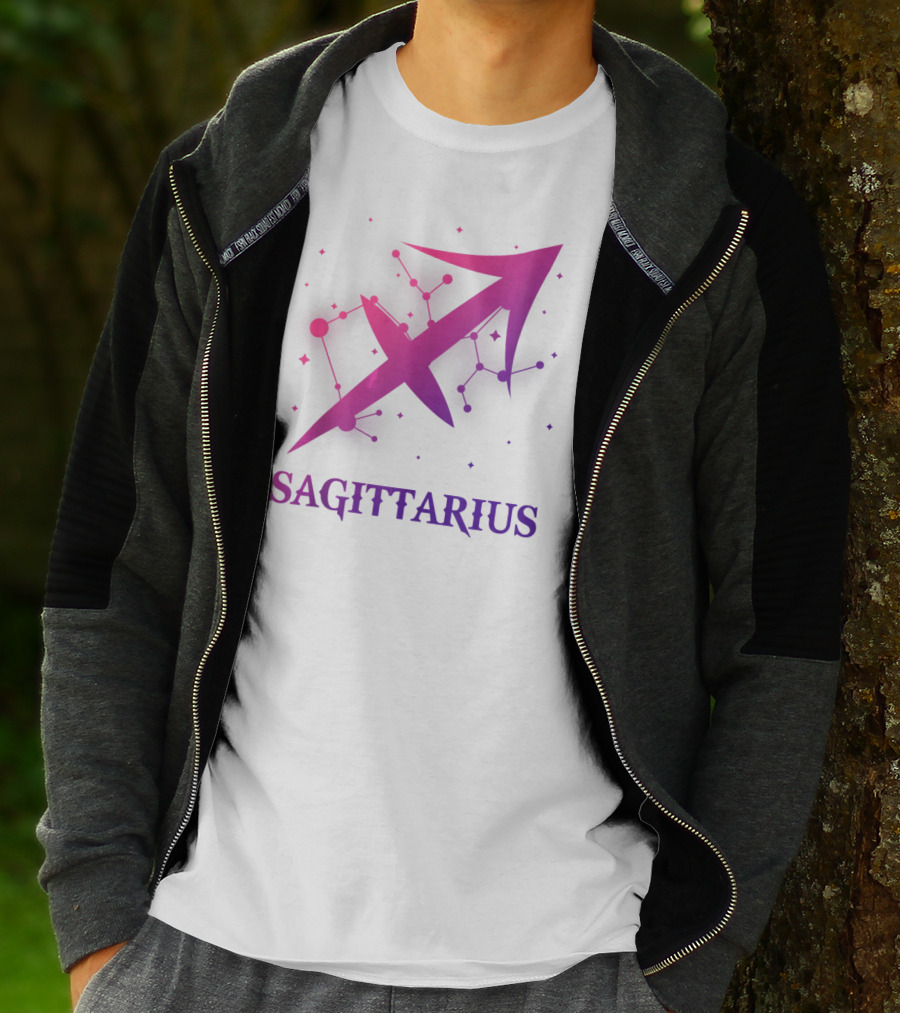 Sagittarius Zodiac Symbol Star Constellation November December Birthday T-Shirt