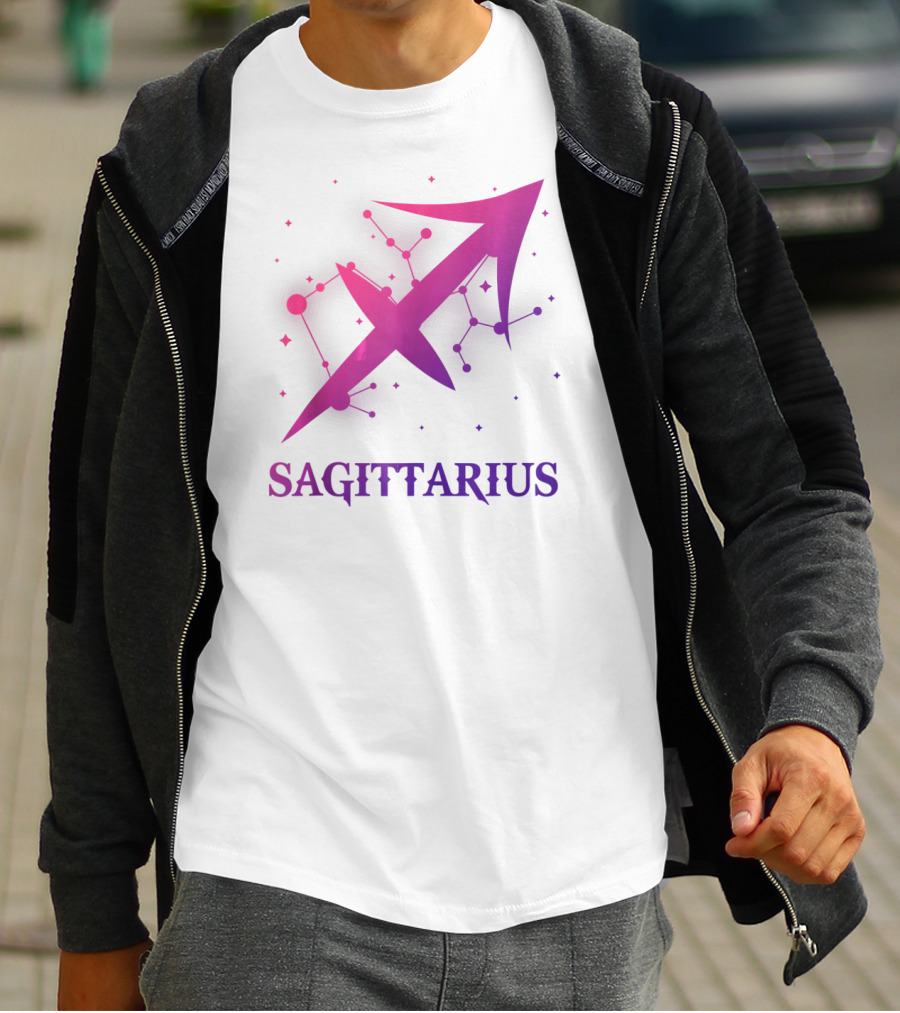 Sagittarius Zodiac Symbol Star Constellation November December Birthday T-Shirt