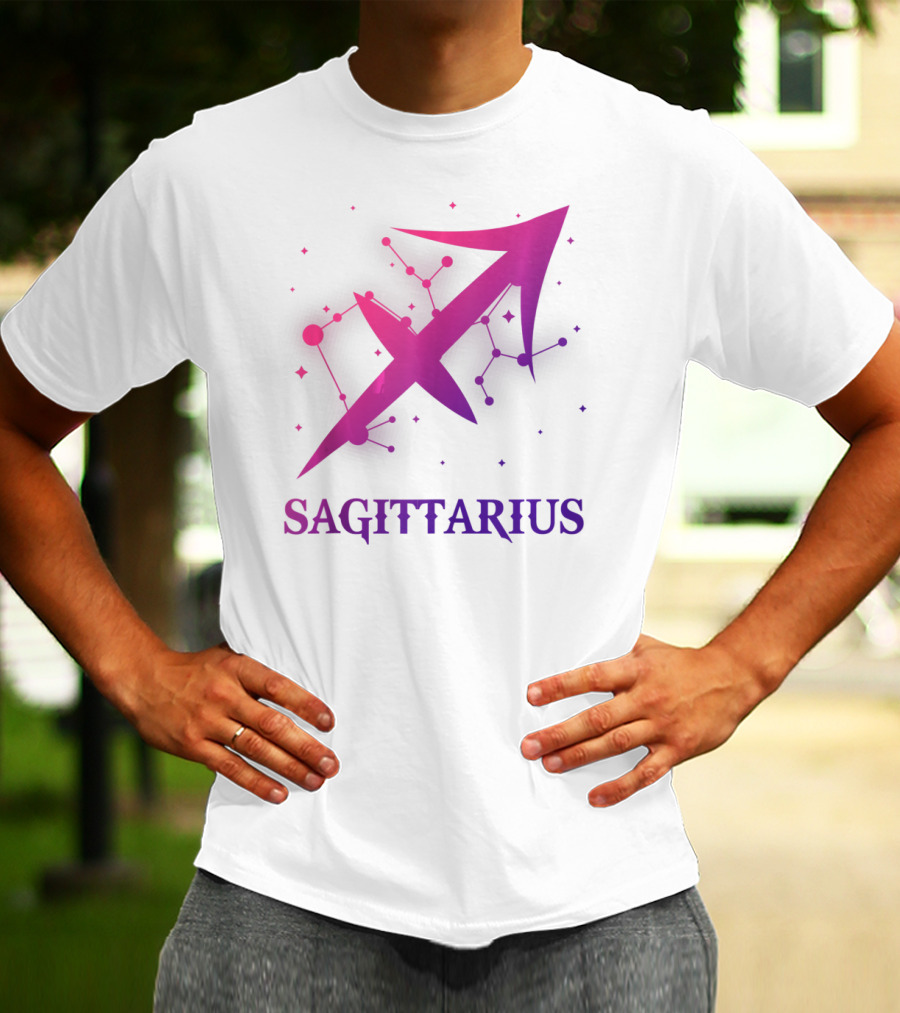 Sagittarius Zodiac Symbol Star Constellation November December Birthday T-Shirt