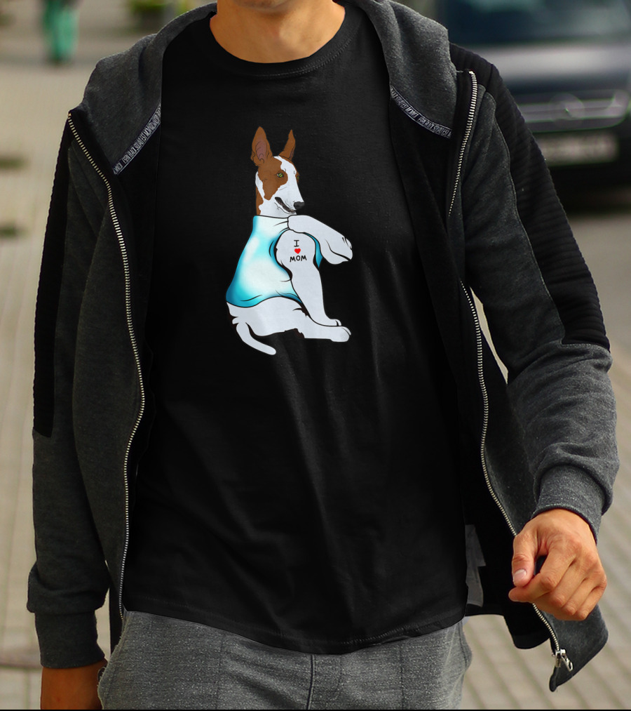 Basenji Dog I Love Mom Tattoo T-Shirt