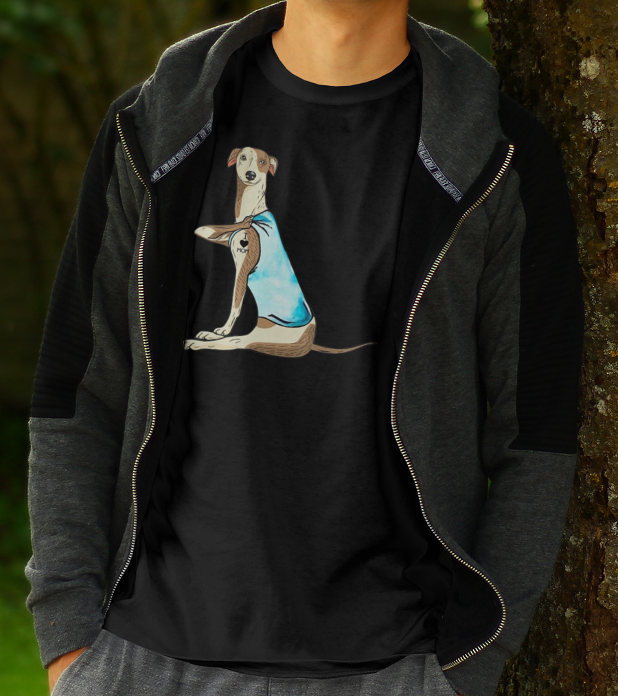 Whippet Dog I Love Mom Tattoo Iconic T-Shirt