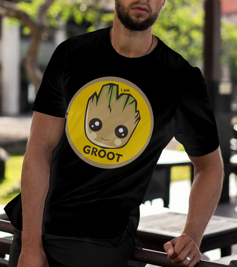 I AM GROOT Baby Groot Kawaii Face T-Shirt
