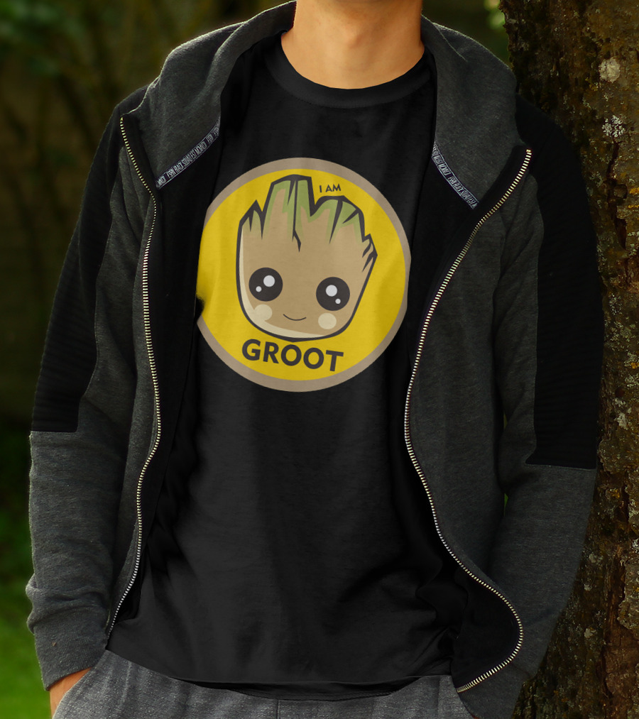 I AM GROOT Baby Groot Kawaii Face T-Shirt