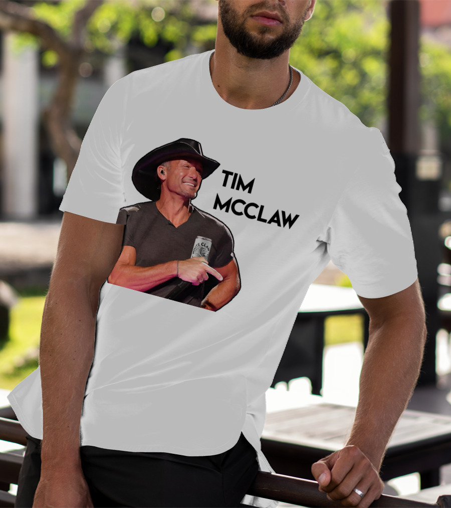 Tim McClaw White Claw Can Cowboy Hat T-Shirt