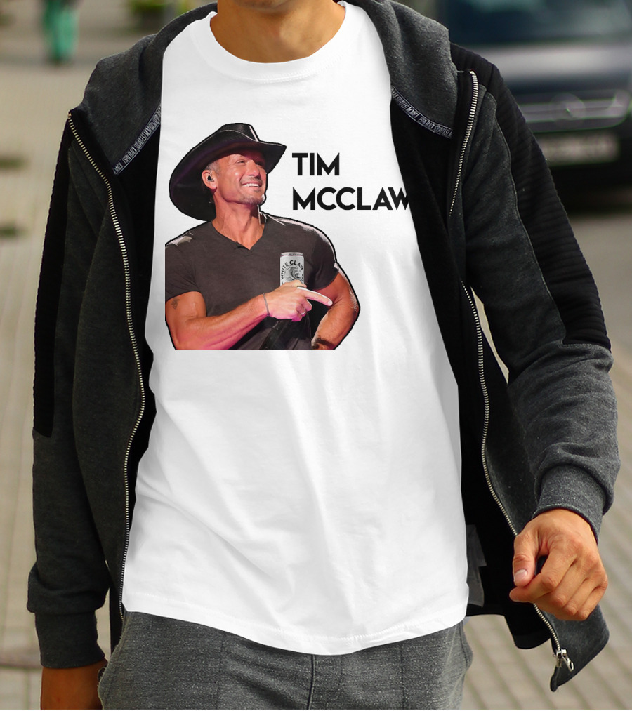 Tim McClaw White Claw Can Cowboy Hat T-Shirt